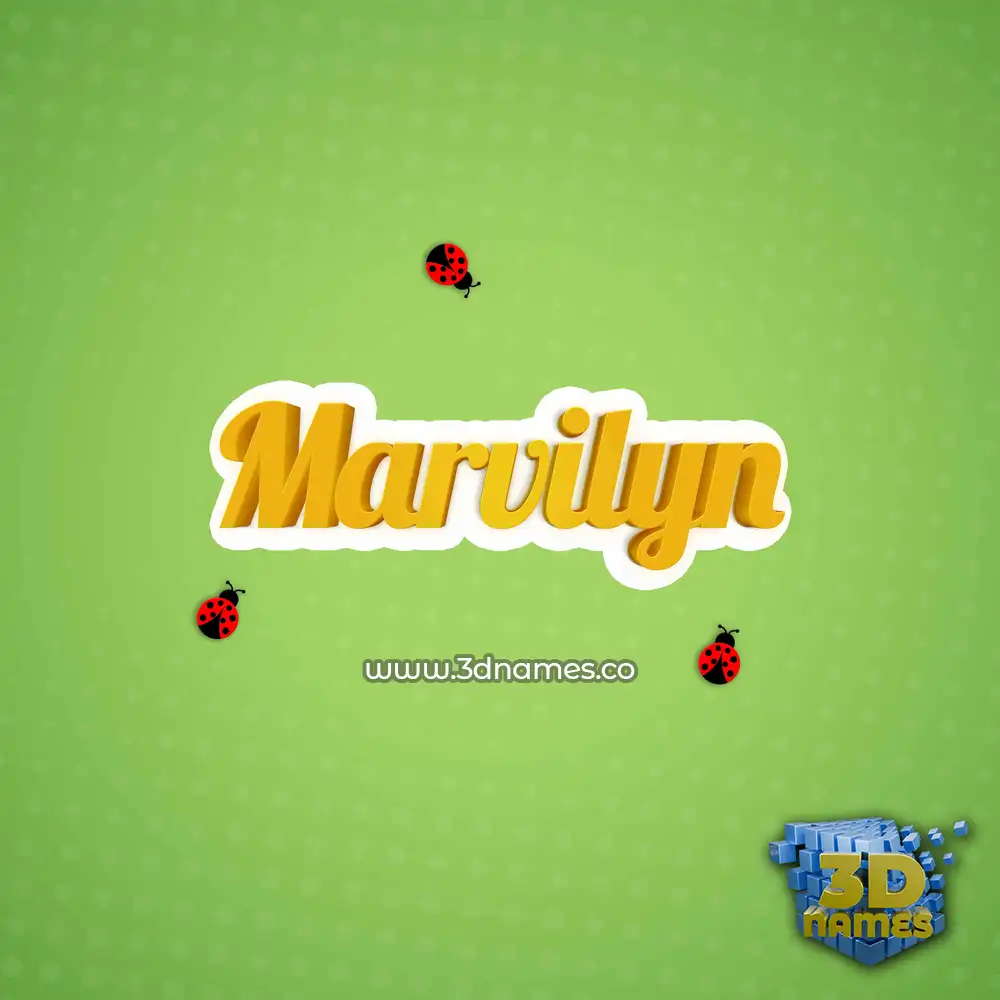 marvilyn in Ladybugs style - 3D name wallpaper