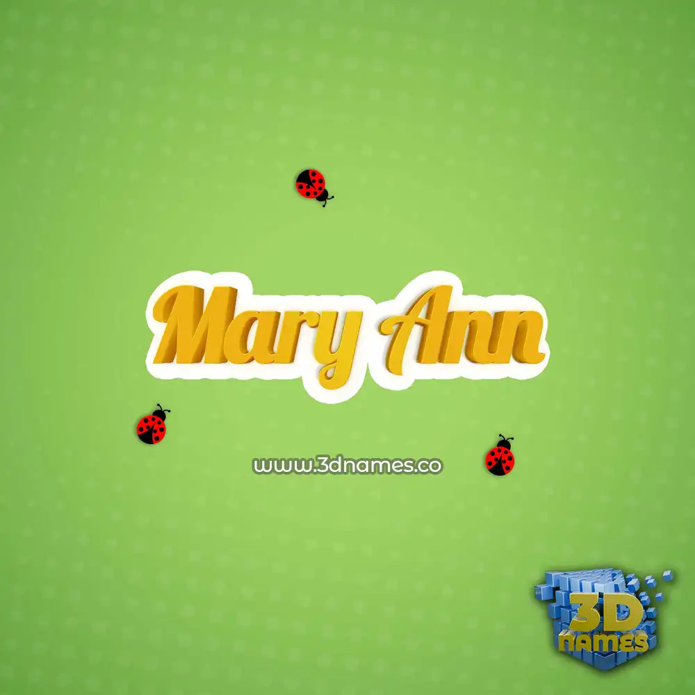 mary ann in Ladybugs style - 3D name wallpaper