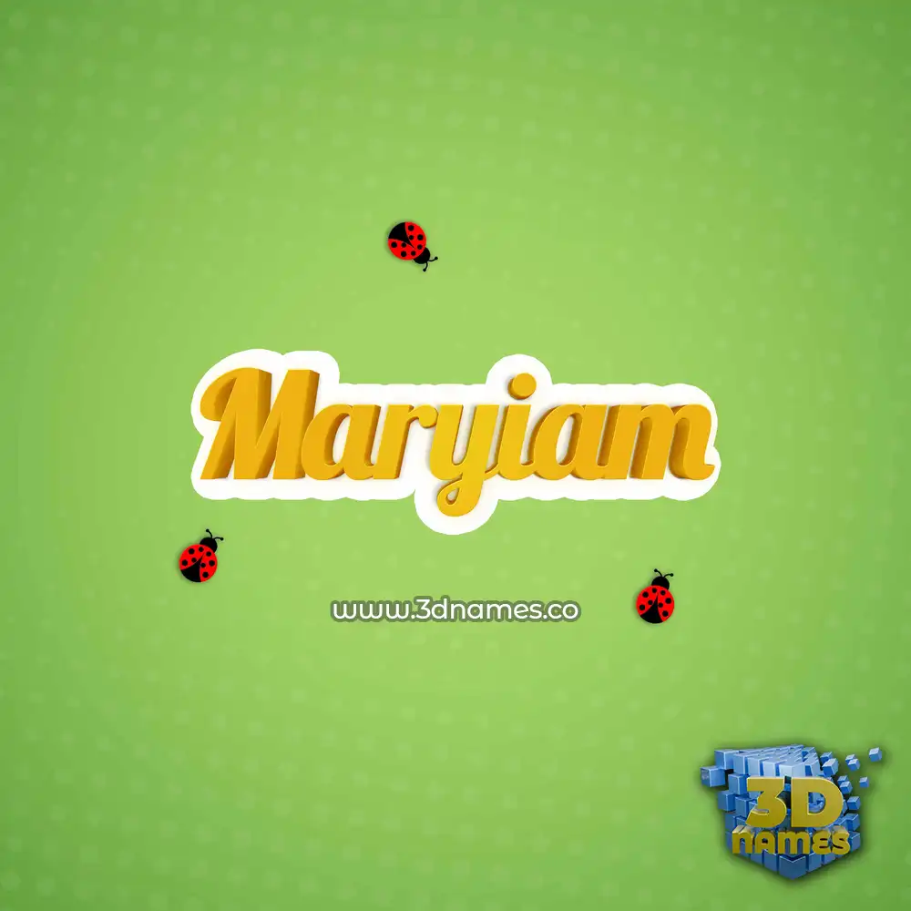 maryiam in Ladybugs style - 3D name wallpaper