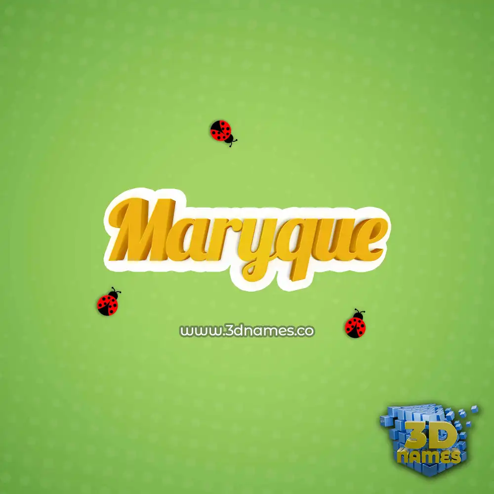 maryque in Ladybugs style - 3D name wallpaper