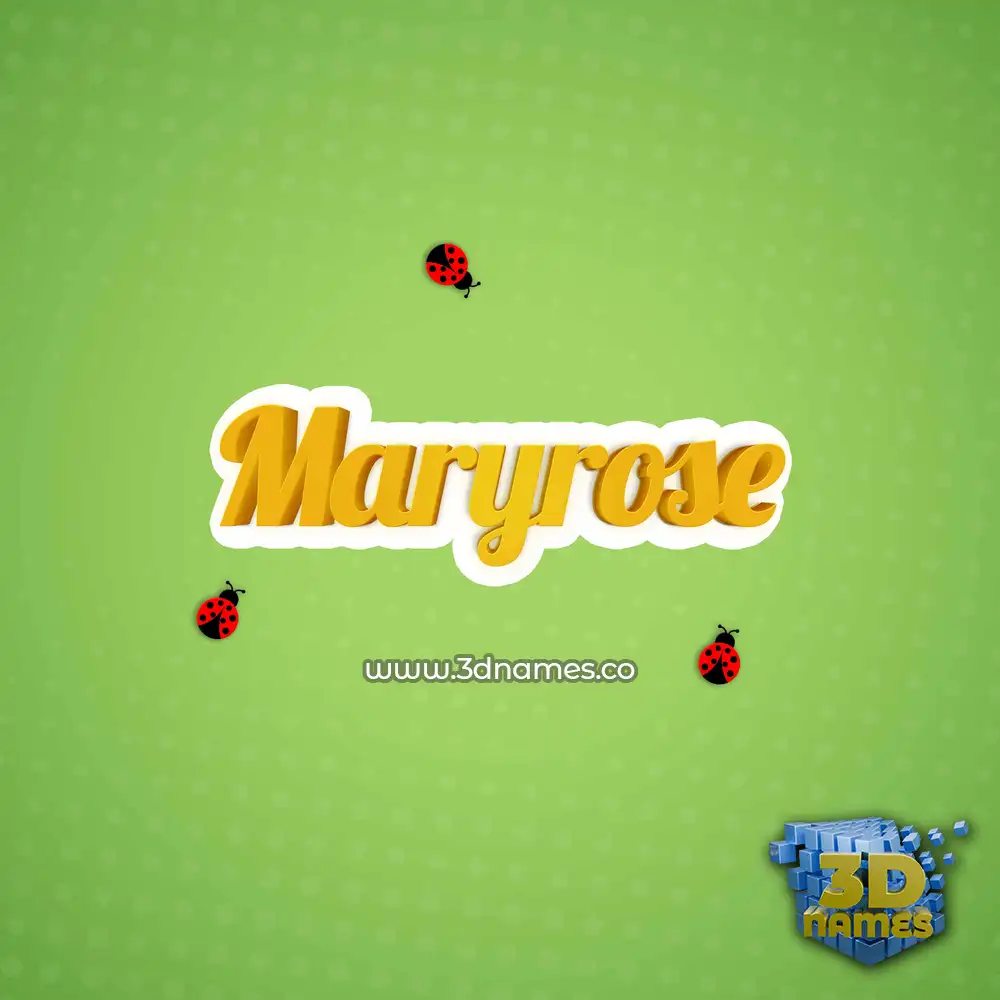 maryrose in Ladybugs style - 3D name wallpaper
