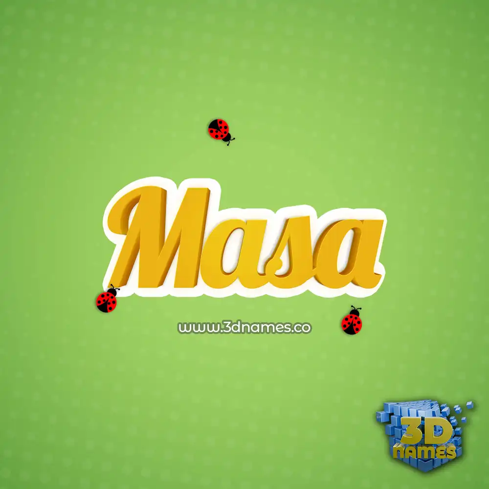 masa in Ladybugs style - 3D name wallpaper