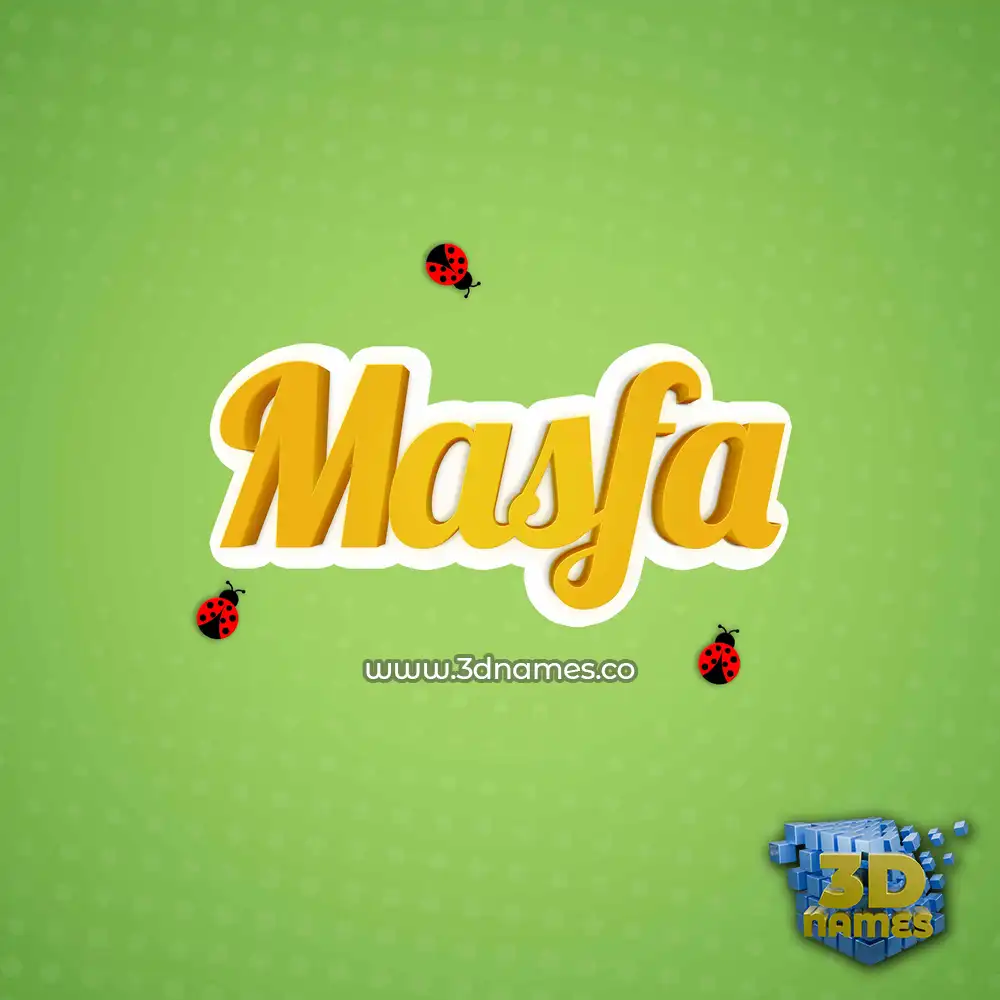masfa in Ladybugs style - 3D name wallpaper