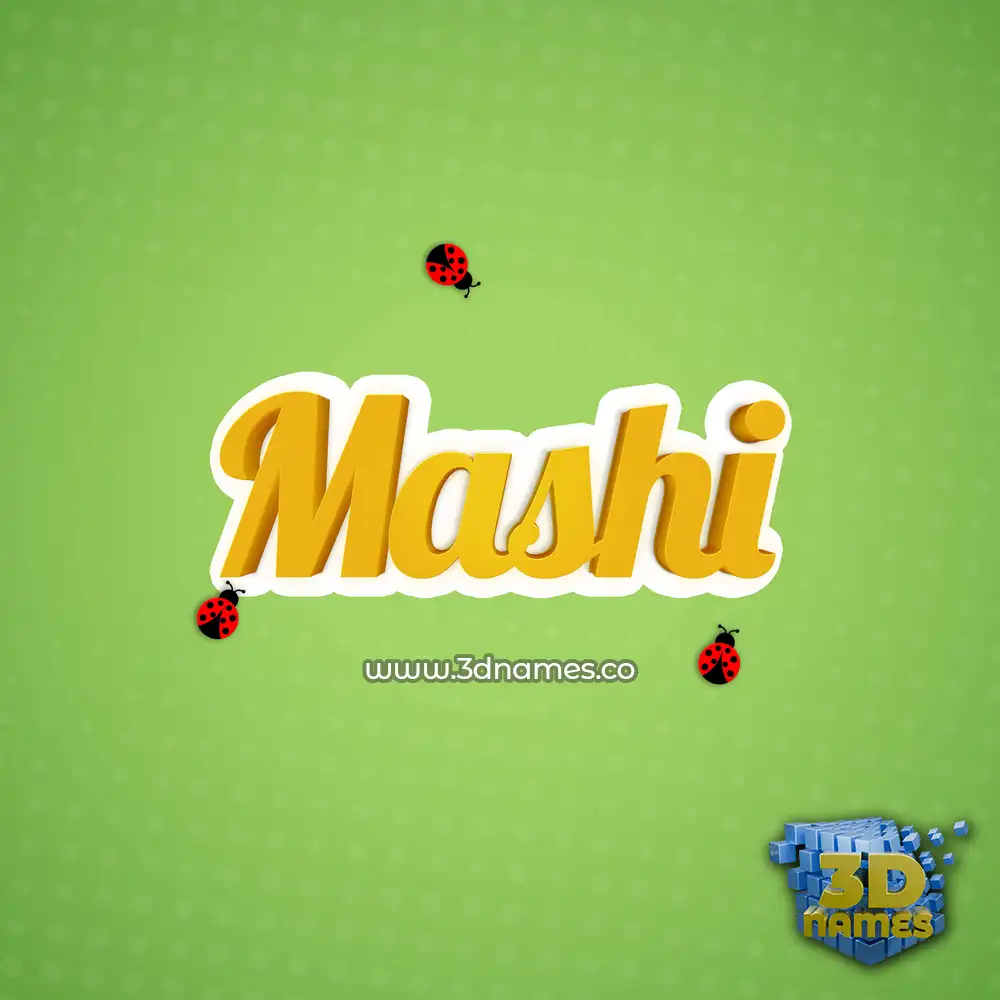 mashi in Ladybugs style - 3D name wallpaper