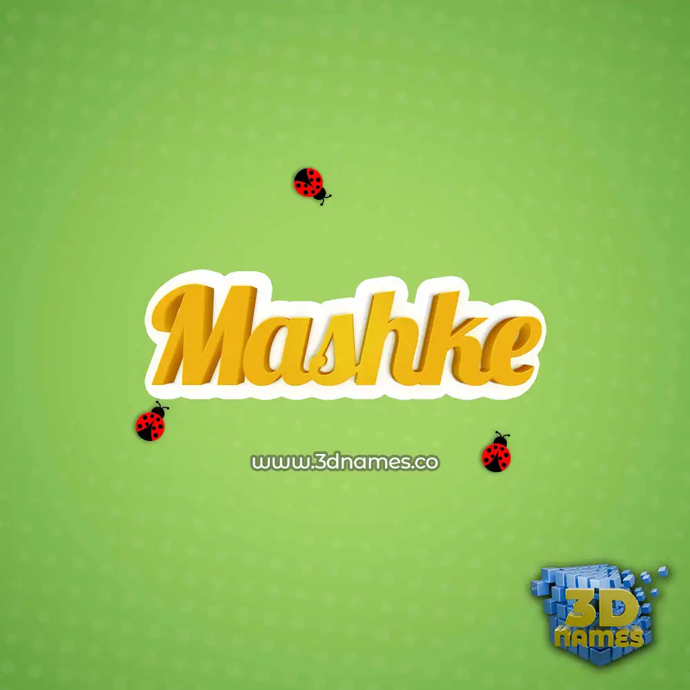 mashke in Ladybugs style - 3D name wallpaper