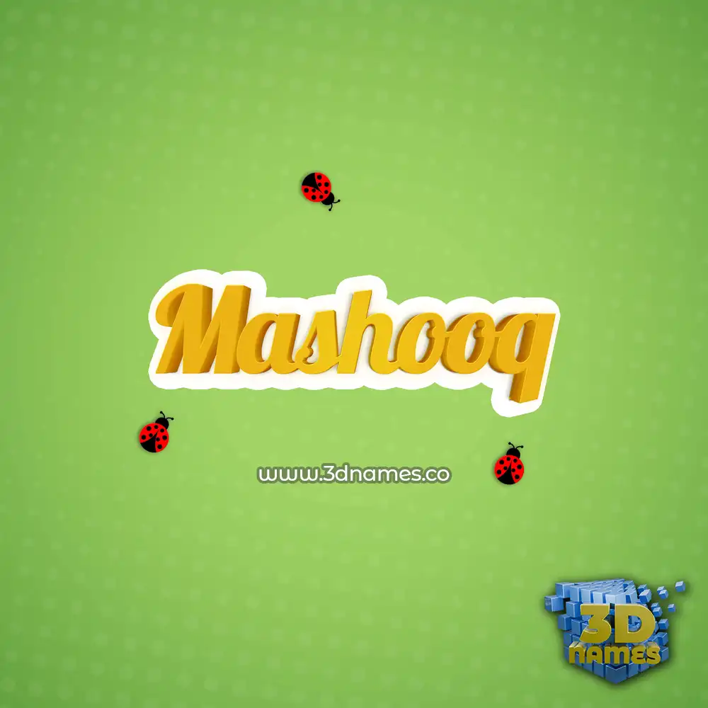 mashooq in Ladybugs style - 3D name wallpaper
