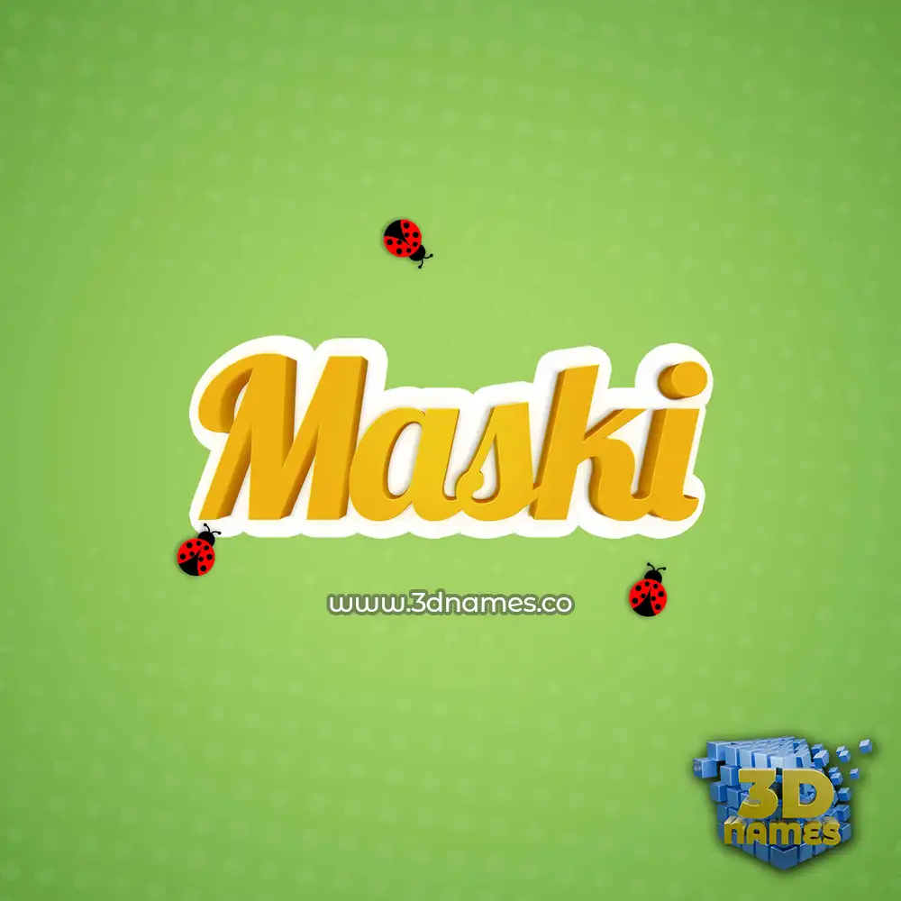 maski in Ladybugs style - 3D name wallpaper