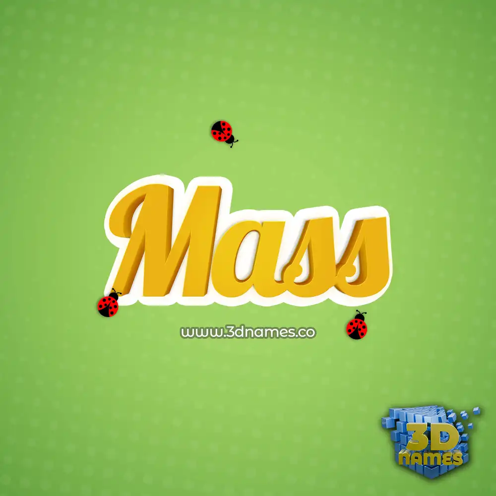 mass in Ladybugs style - 3D name wallpaper