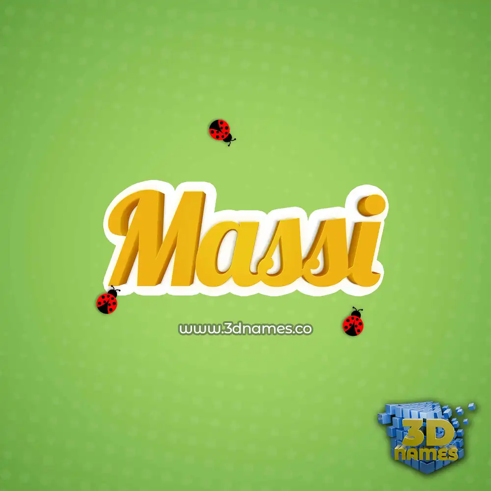 massi in Ladybugs style - 3D name wallpaper