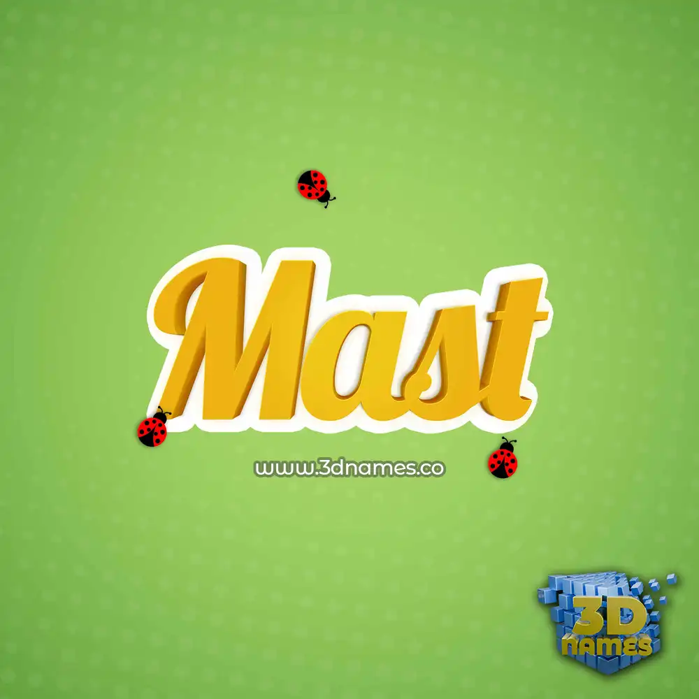 mast in Ladybugs style - 3D name wallpaper