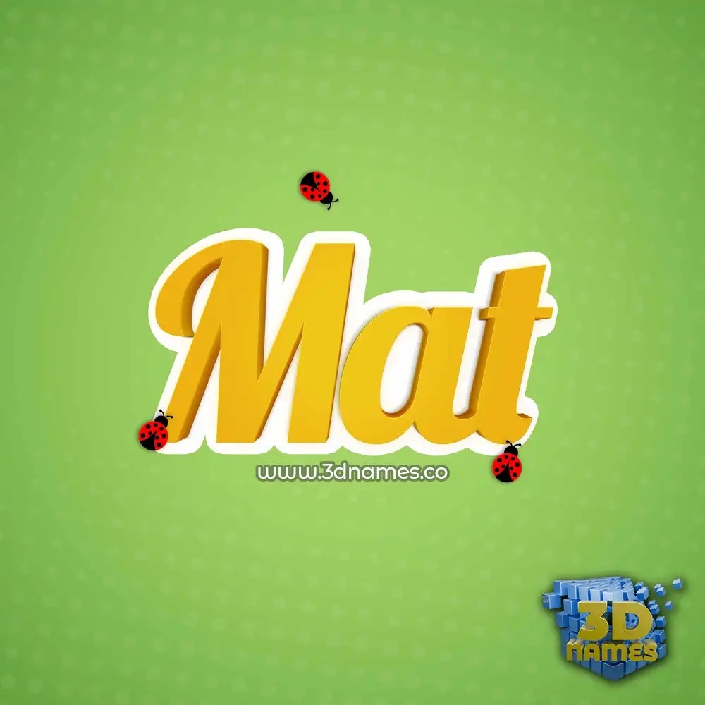 mat in Ladybugs style - 3D name wallpaper