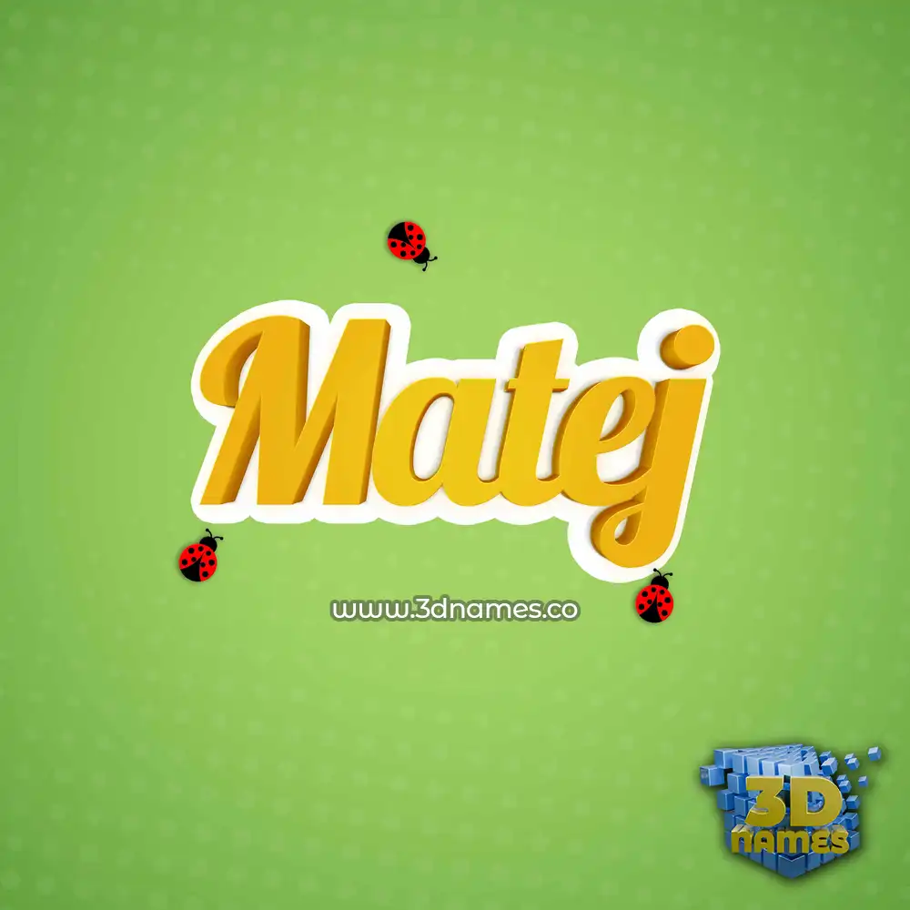 matej in Ladybugs style - 3D name wallpaper
