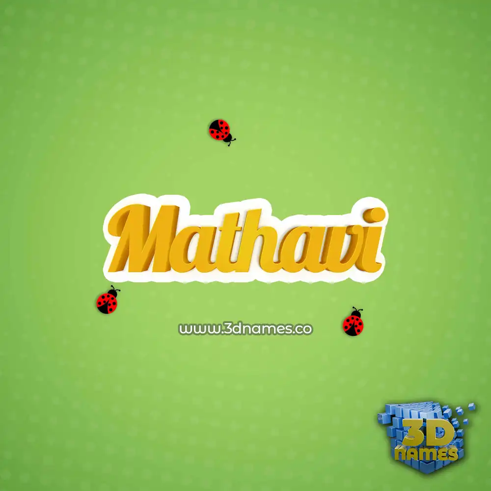 mathavi in Ladybugs style - 3D name wallpaper