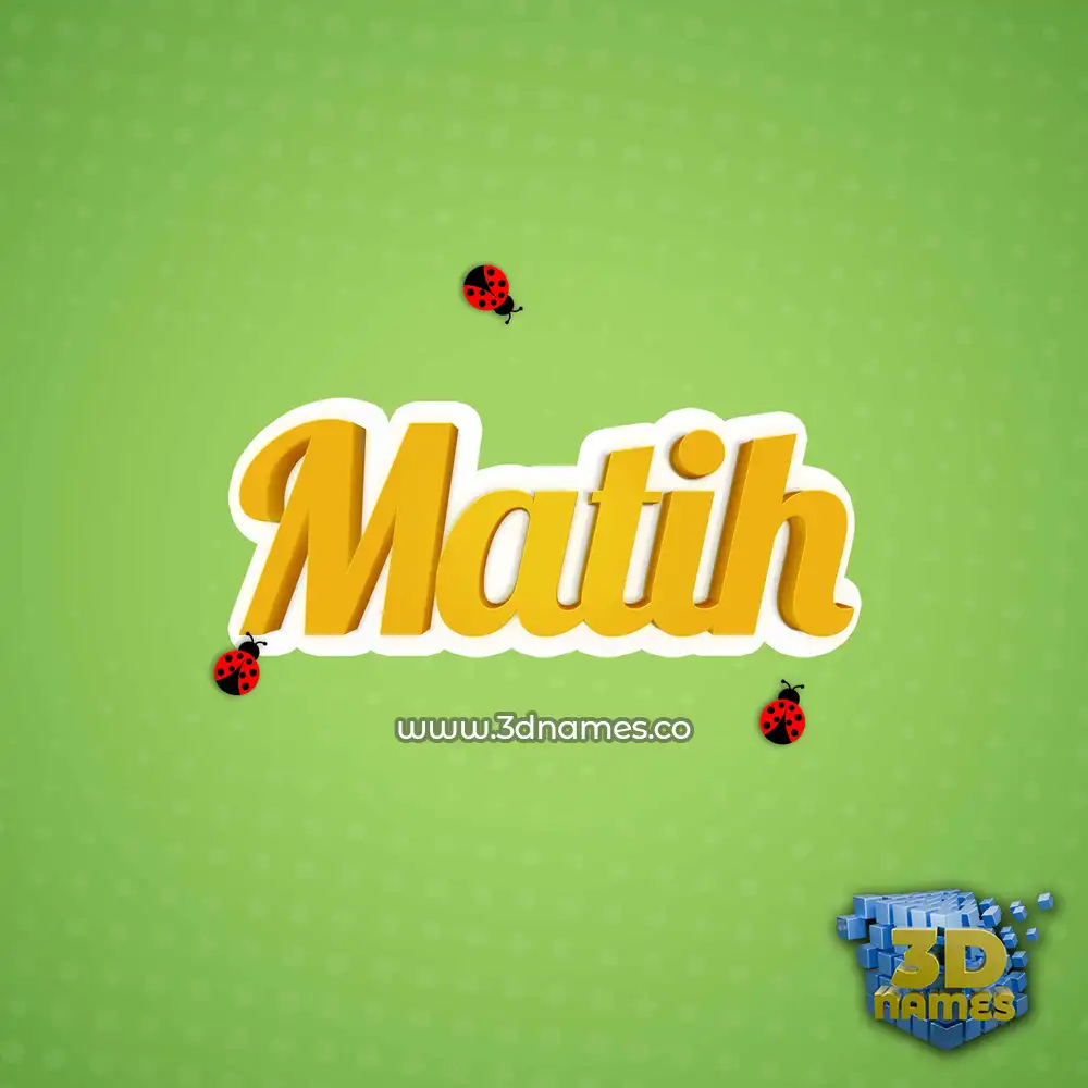 matih in Ladybugs style - 3D name wallpaper