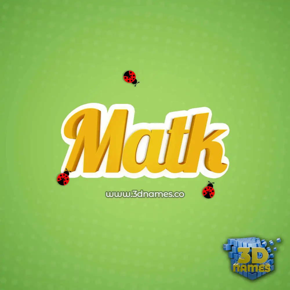 matk in Ladybugs style - 3D name wallpaper