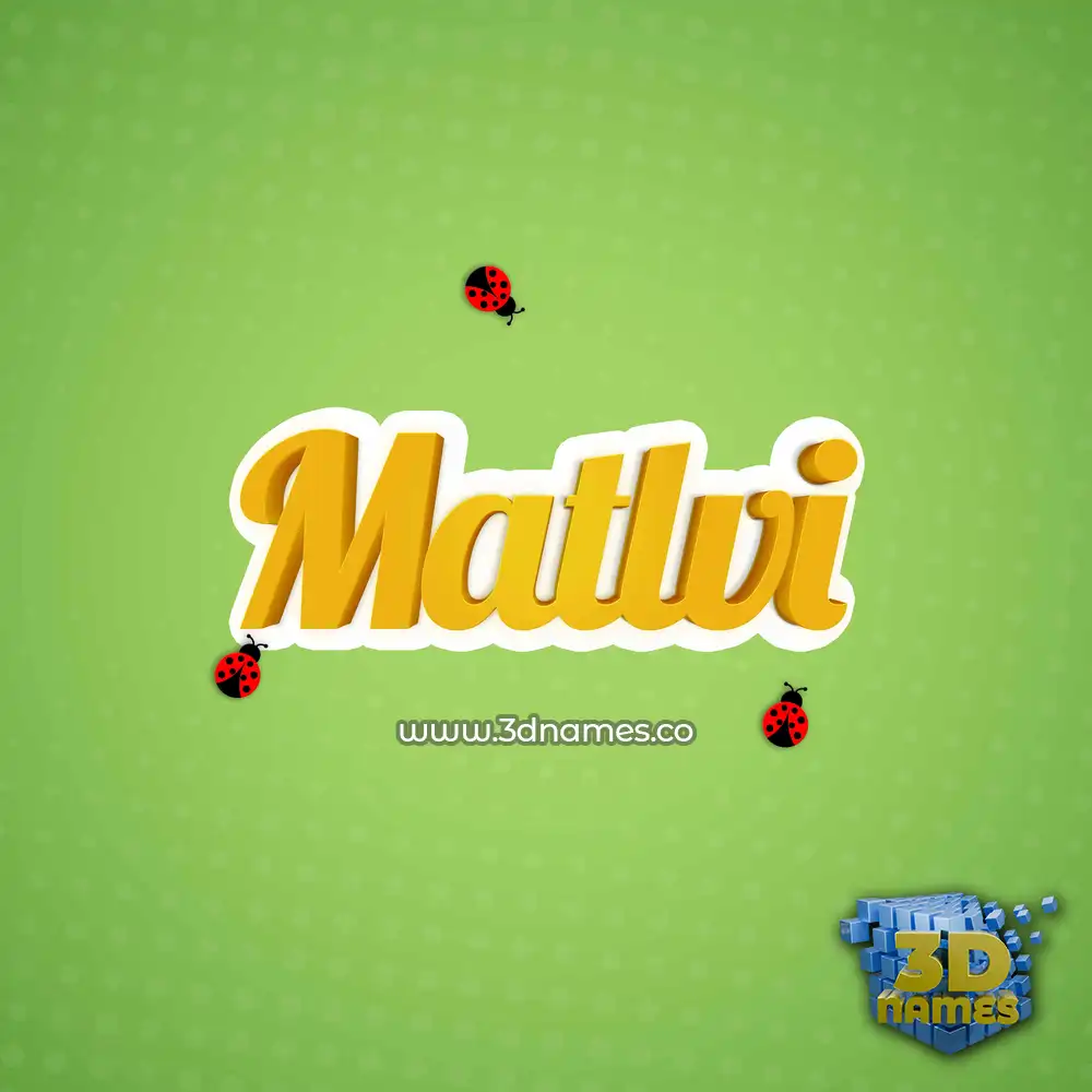 matlvi in Ladybugs style - 3D name wallpaper