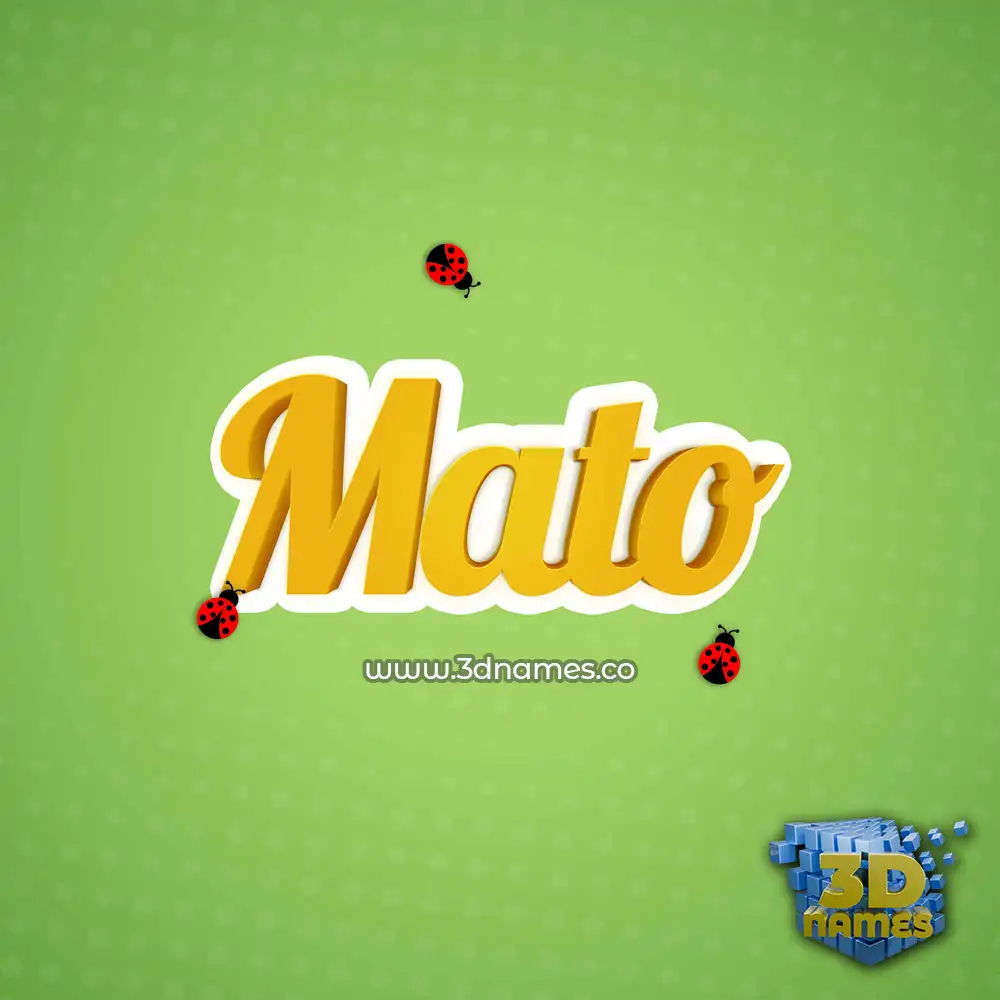 mato in Ladybugs style - 3D name wallpaper