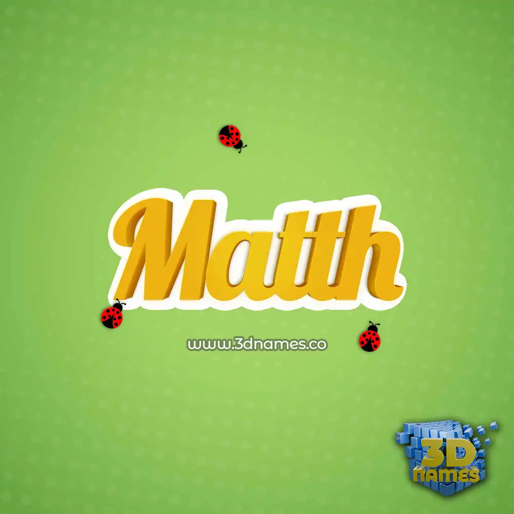 matth in Ladybugs style - 3D name wallpaper
