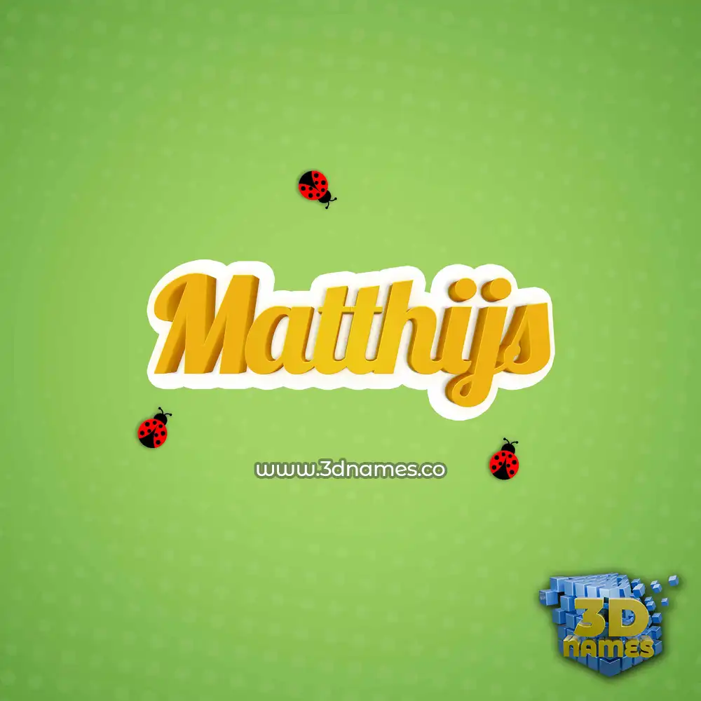 matthijs in Ladybugs style - 3D name wallpaper