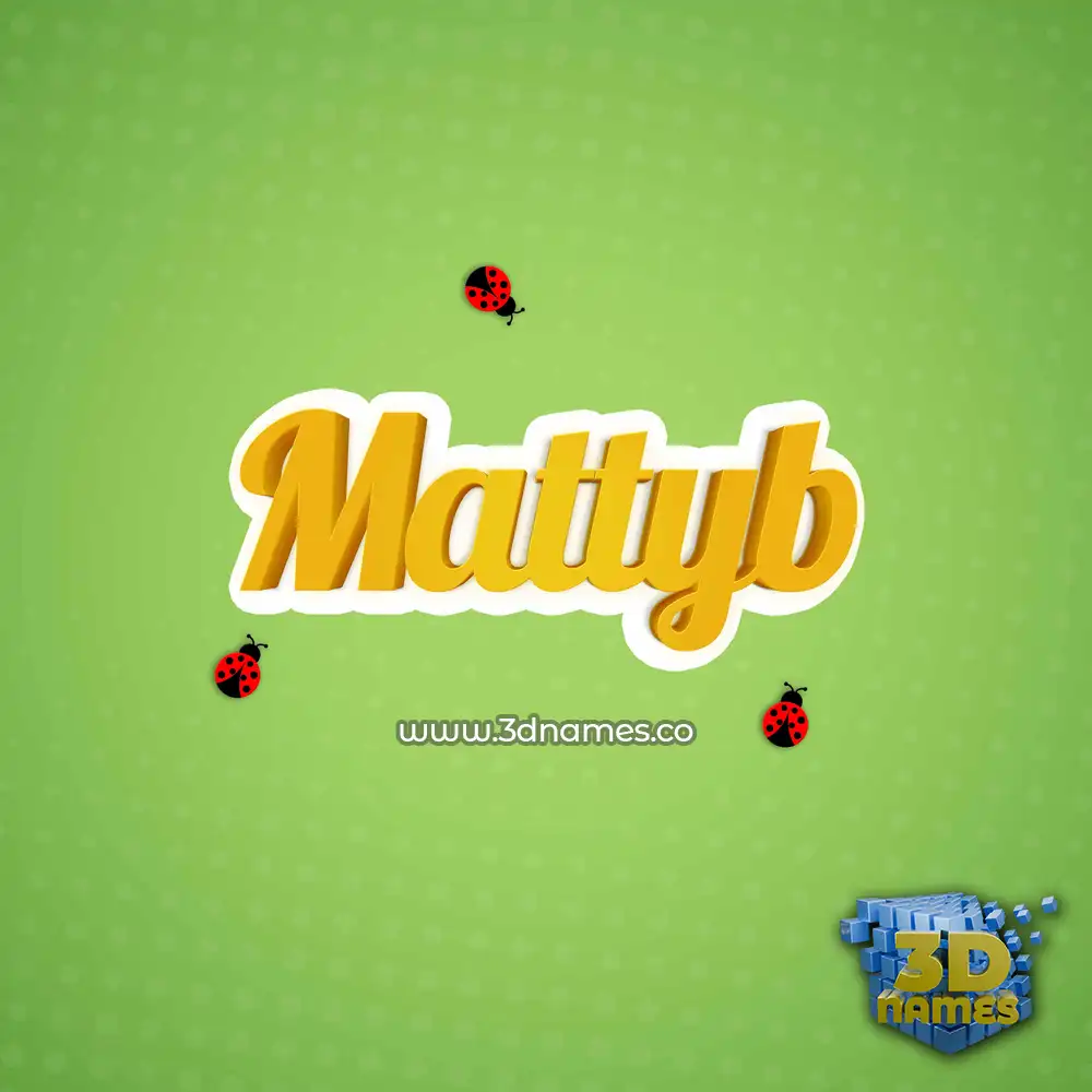 mattyb in Ladybugs style - 3D name wallpaper