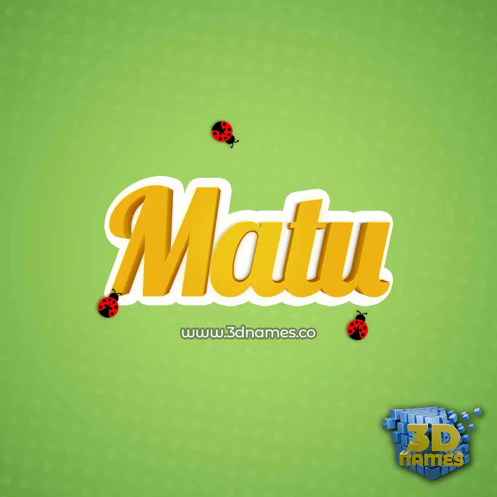matu in Ladybugs style - 3D name wallpaper
