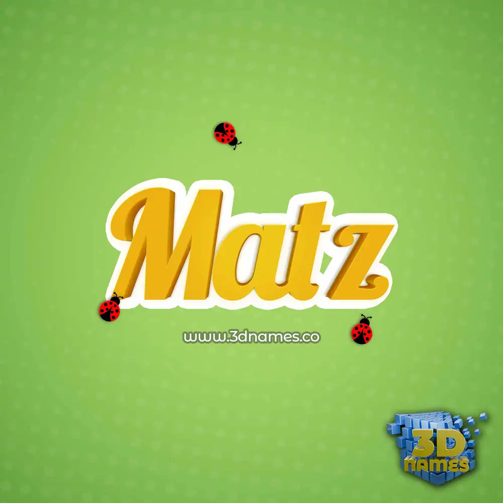 matz in Ladybugs style - 3D name wallpaper