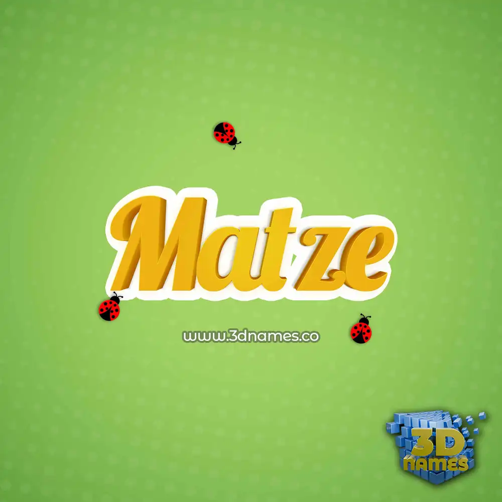 matze in Ladybugs style - 3D name wallpaper