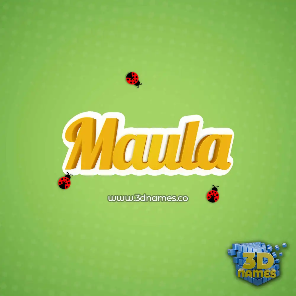 maula in Ladybugs style - 3D name wallpaper