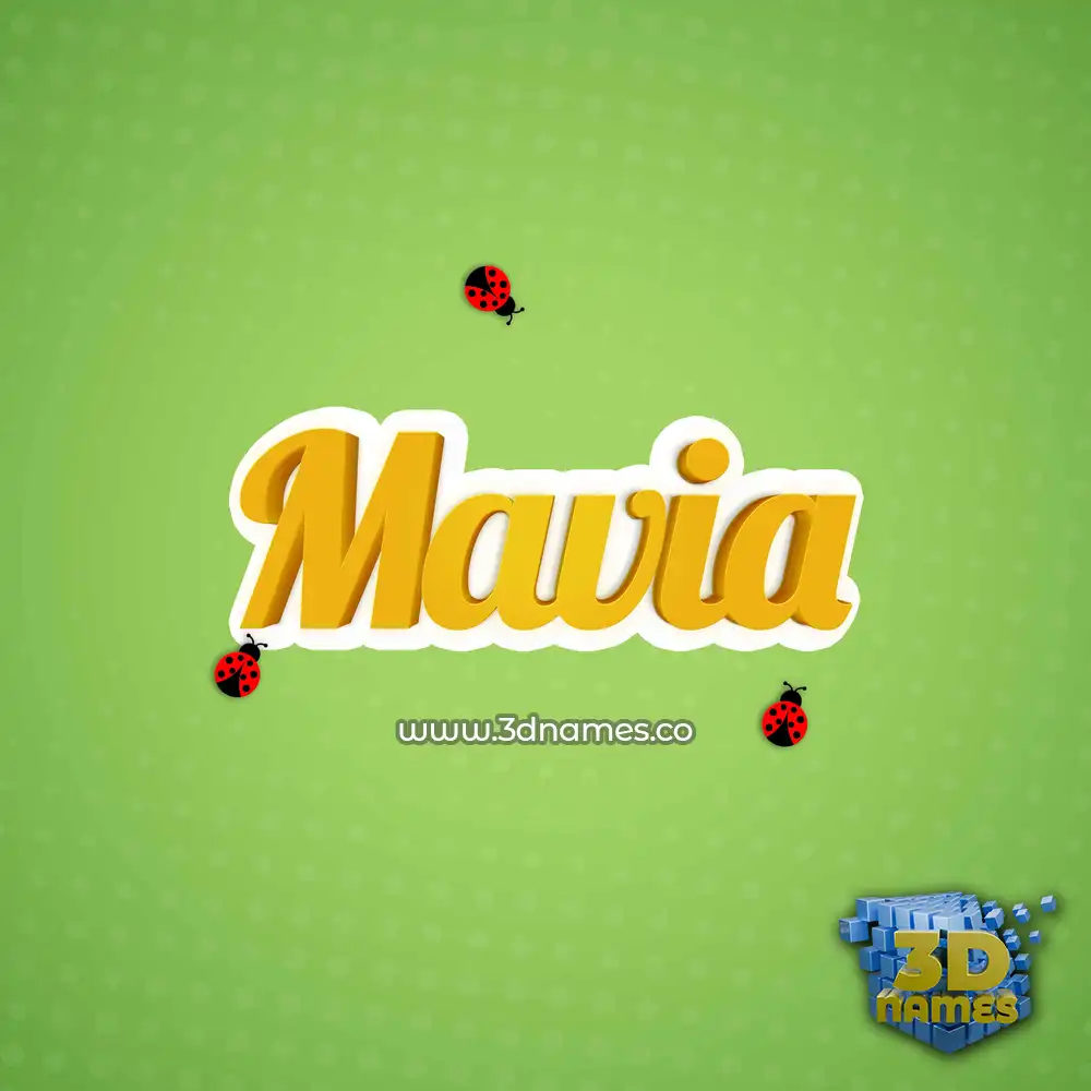 mavia in Ladybugs style - 3D name wallpaper