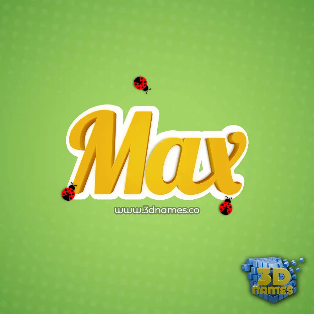 max in Ladybugs style - 3D name wallpaper