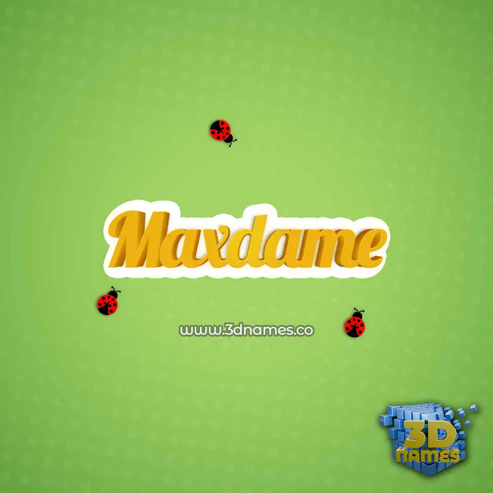 maxdame in Ladybugs style - 3D name wallpaper