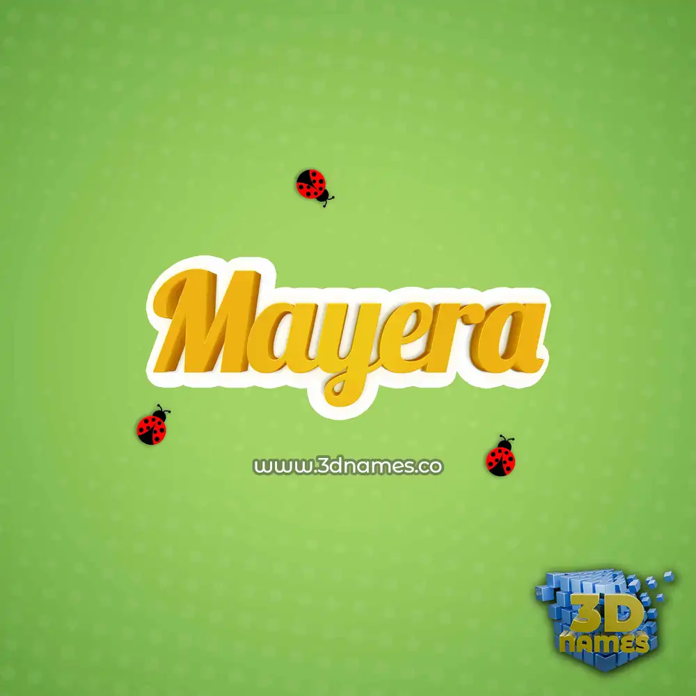 mayera in Ladybugs style - 3D name wallpaper