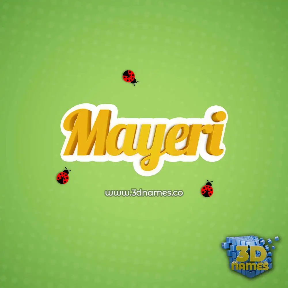 mayeri in Ladybugs style - 3D name wallpaper