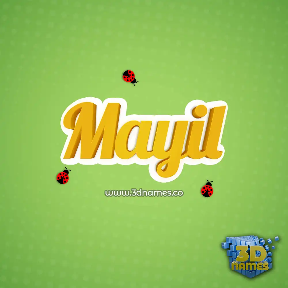 mayil in Ladybugs style - 3D name wallpaper