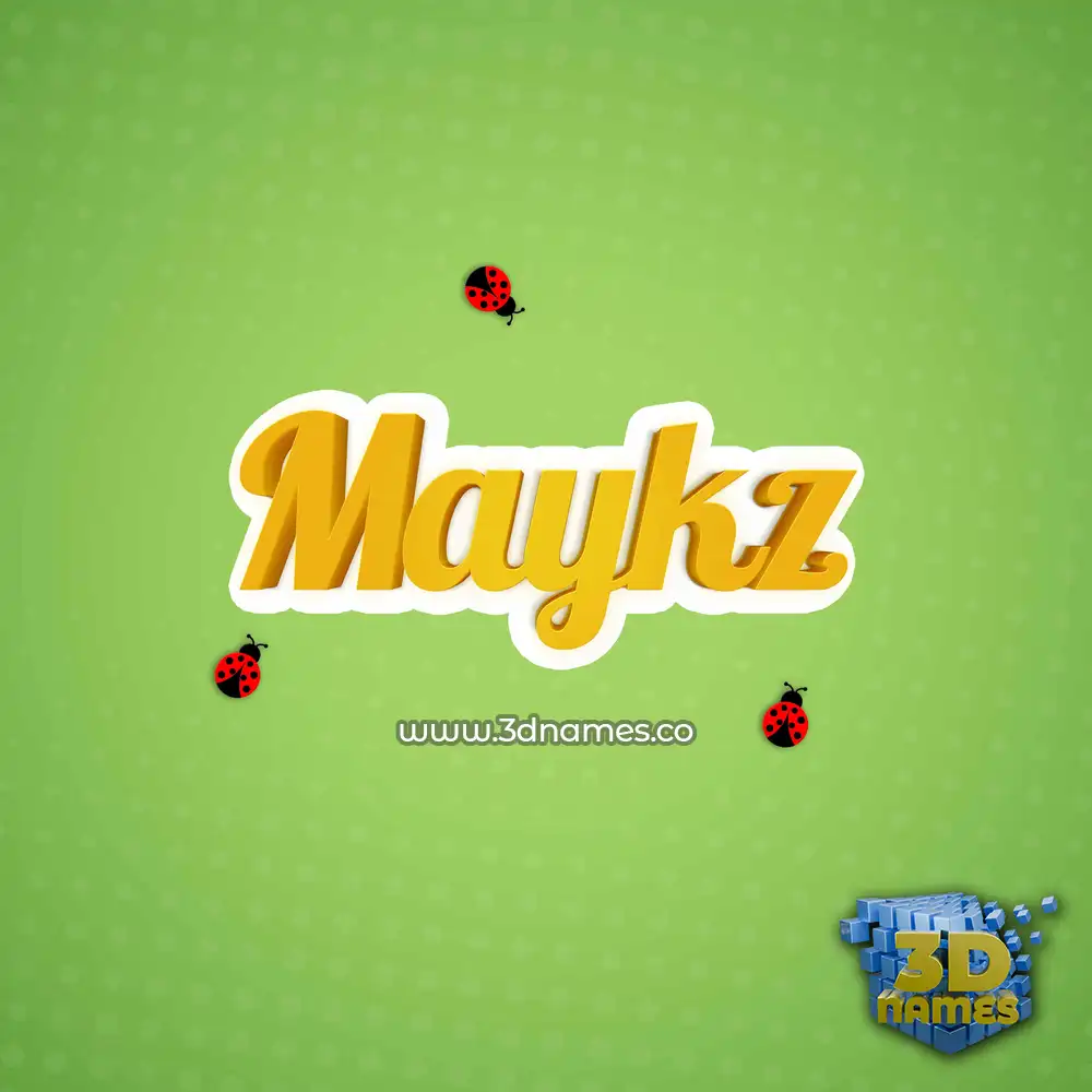 maykz in Ladybugs style - 3D name wallpaper