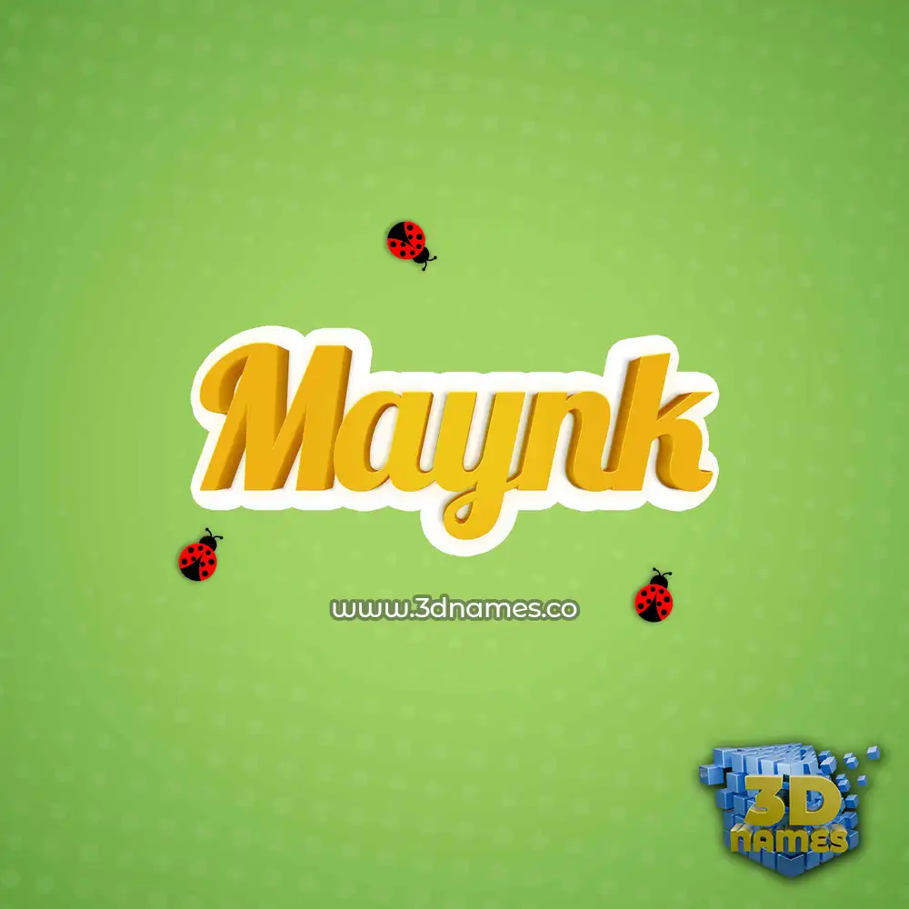 maynk in Ladybugs style - 3D name wallpaper