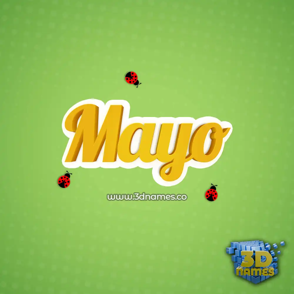 mayo in Ladybugs style - 3D name wallpaper