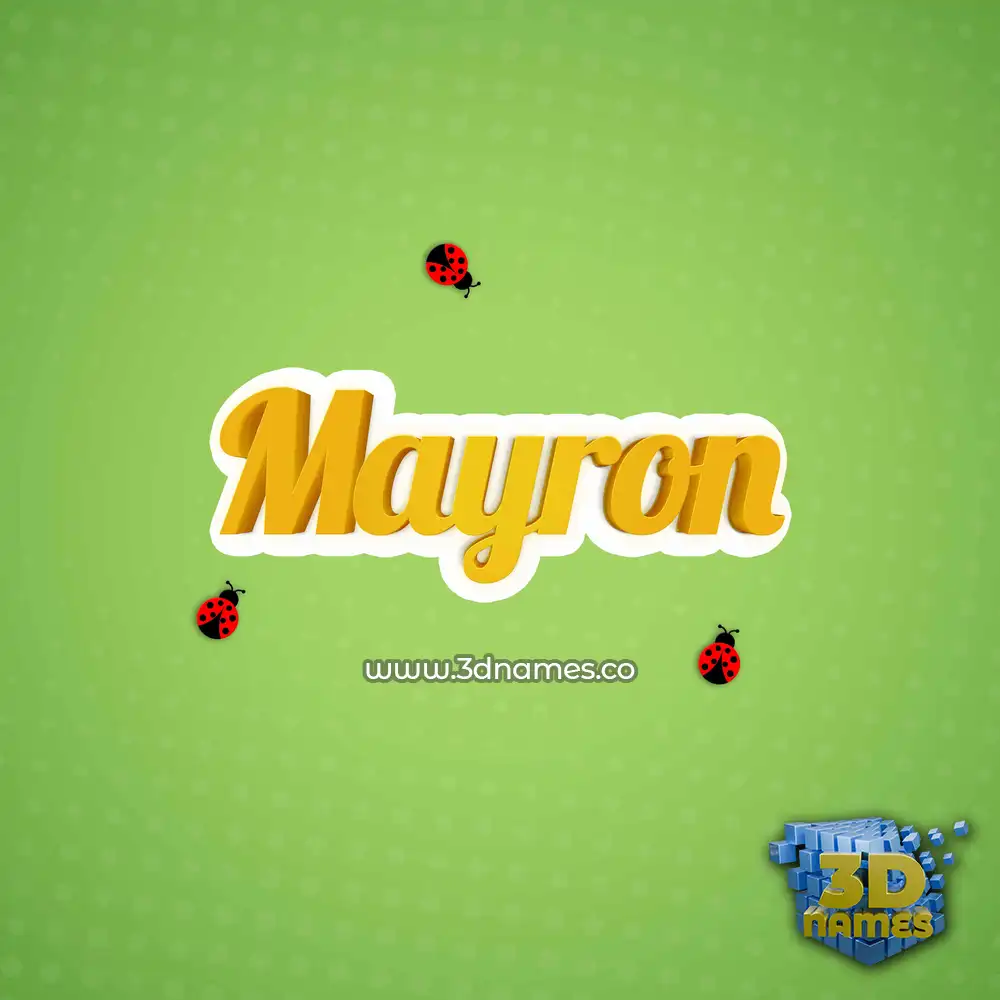 mayron in Ladybugs style - 3D name wallpaper