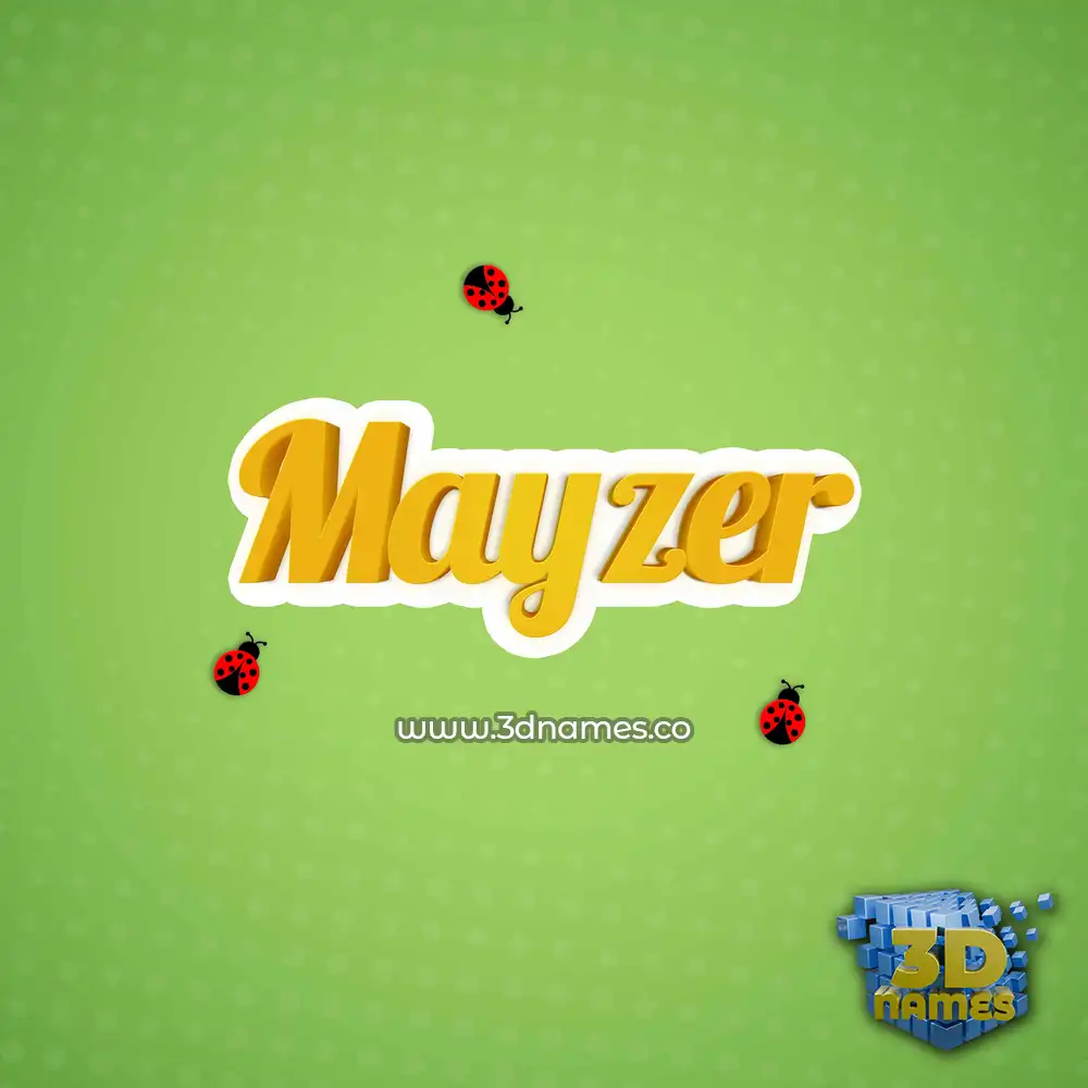 mayzer in Ladybugs style - 3D name wallpaper