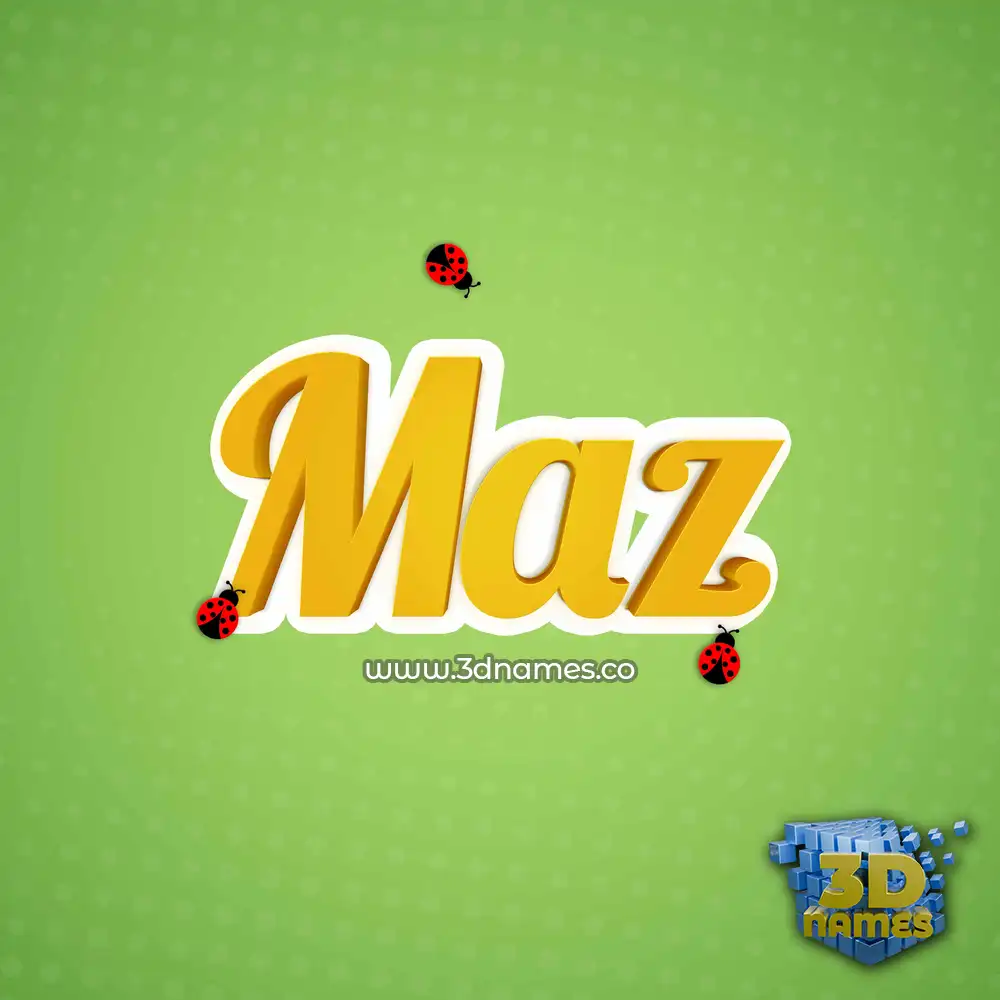 maz in Ladybugs style - 3D name wallpaper