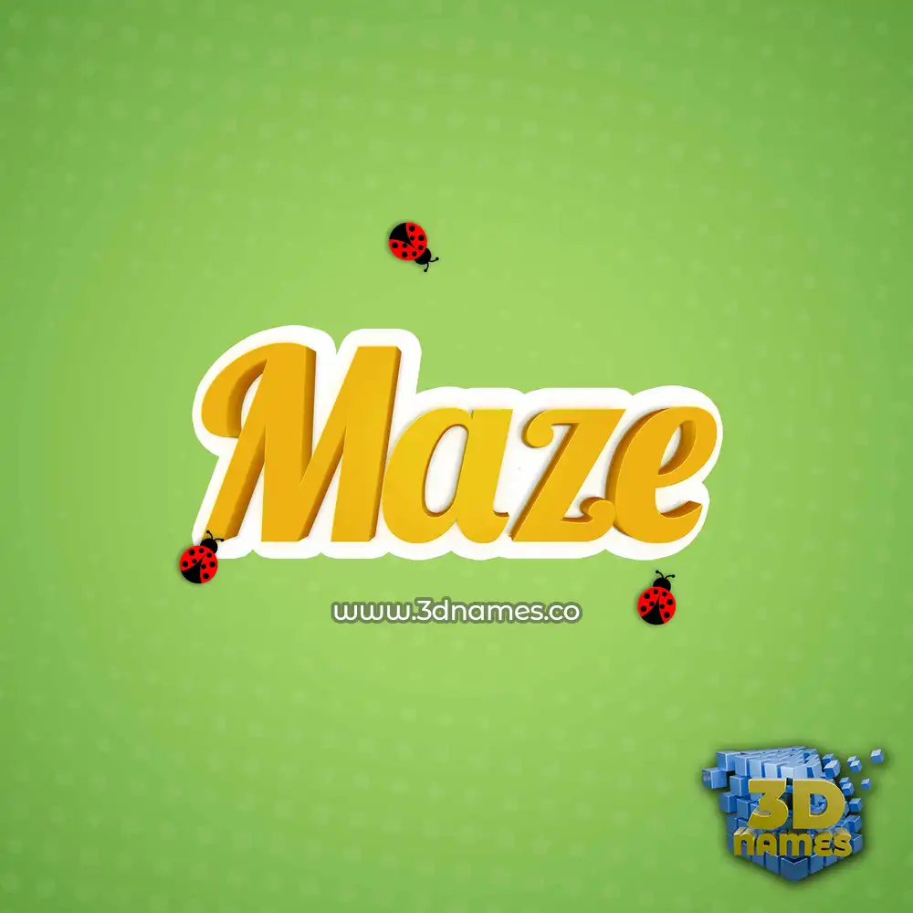 maze in Ladybugs style - 3D name wallpaper