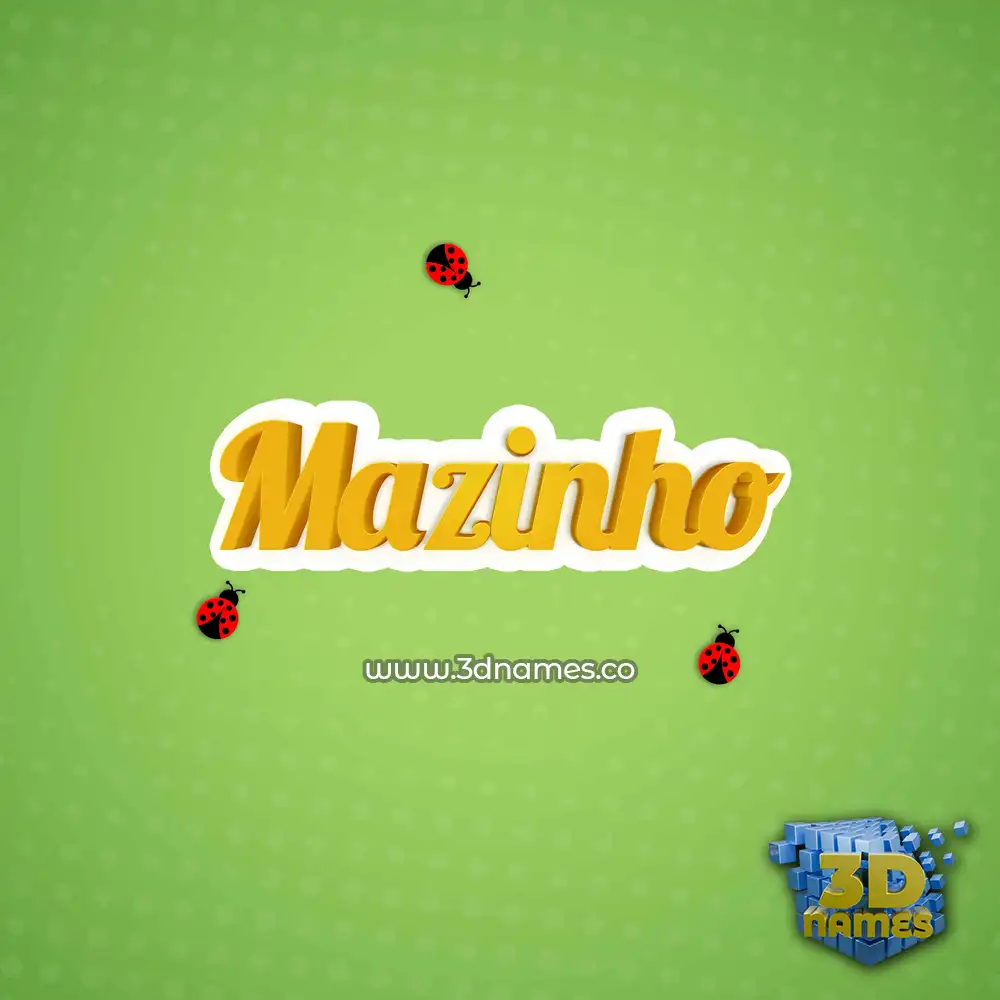 mazinho in Ladybugs style - 3D name wallpaper