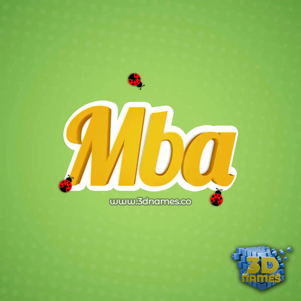 mba in Ladybugs style - 3D name wallpaper