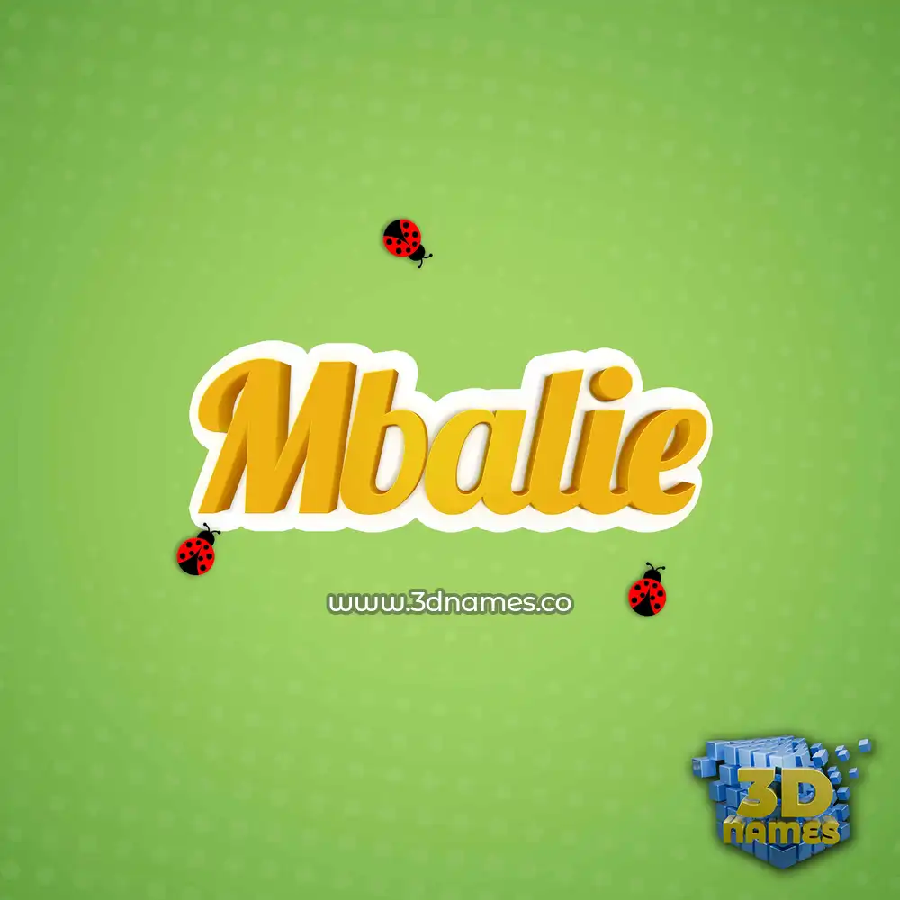 mbalie in Ladybugs style - 3D name wallpaper