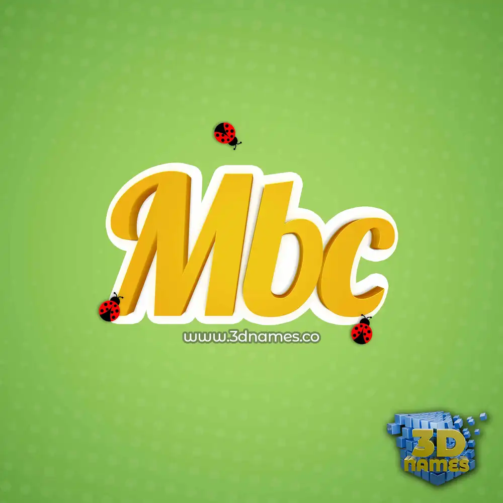 mbc in Ladybugs style - 3D name wallpaper