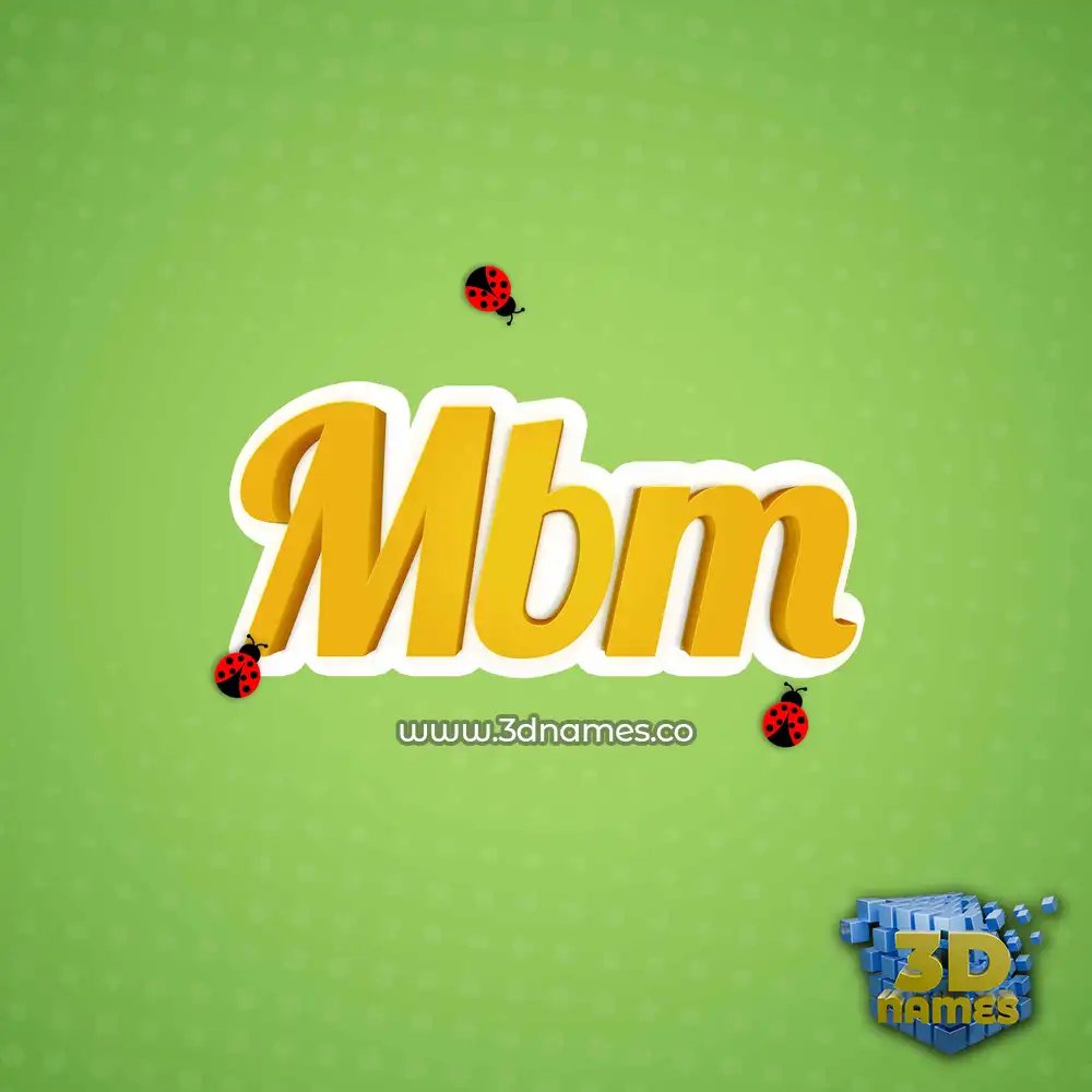 mbm in Ladybugs style - 3D name wallpaper