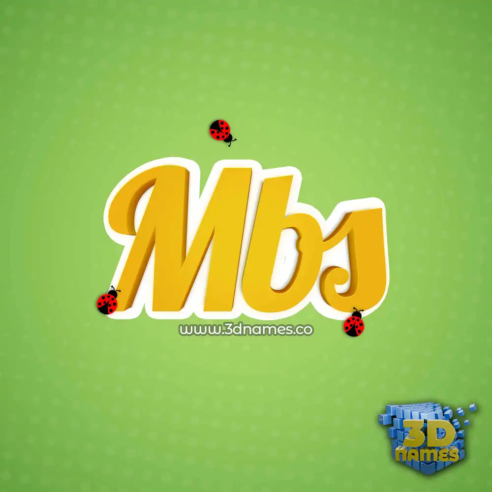 mbs in Ladybugs style - 3D name wallpaper