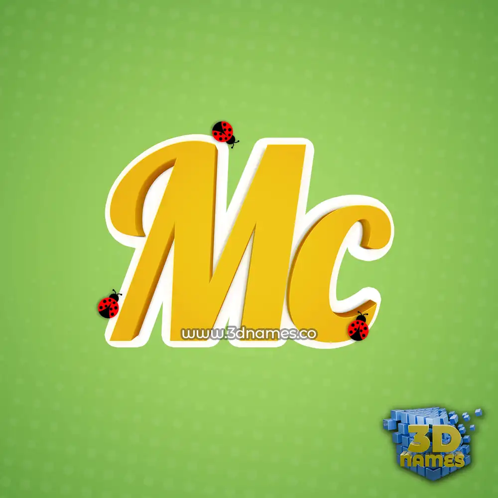 mc in Ladybugs style - 3D name wallpaper