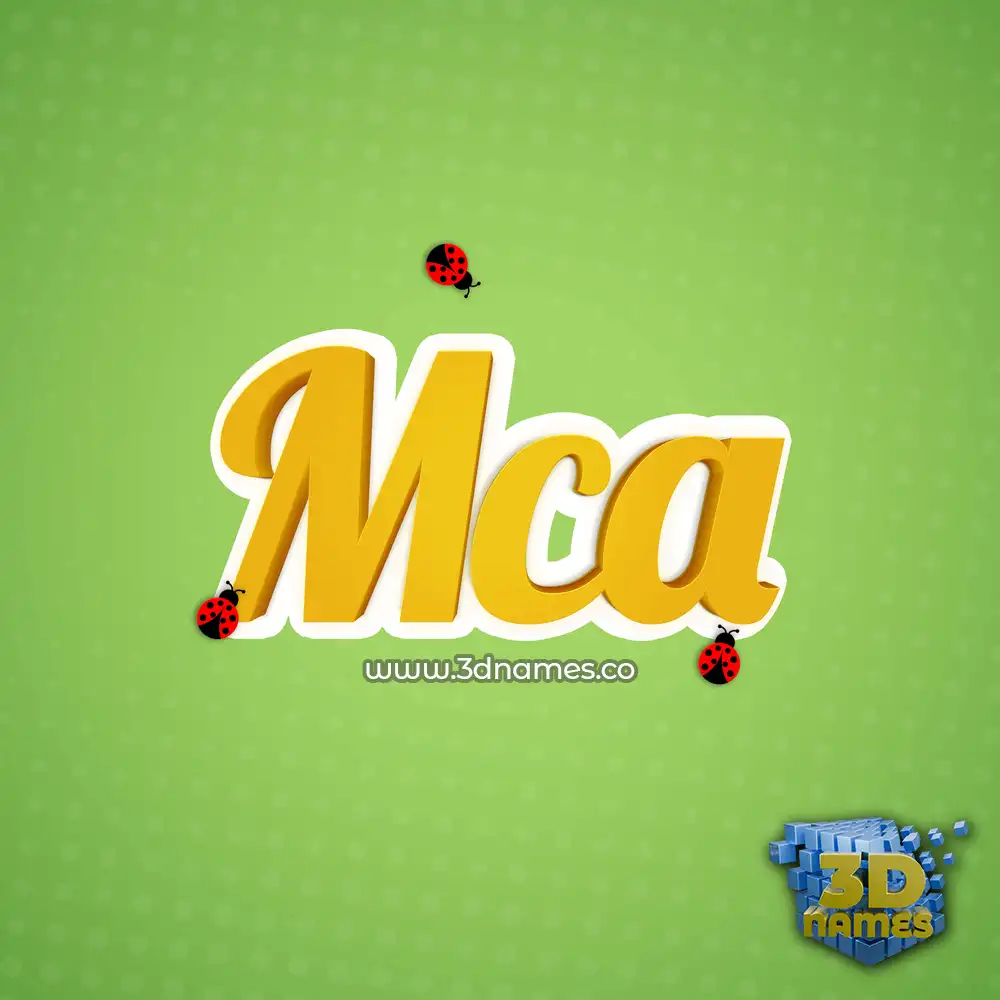 mca in Ladybugs style - 3D name wallpaper
