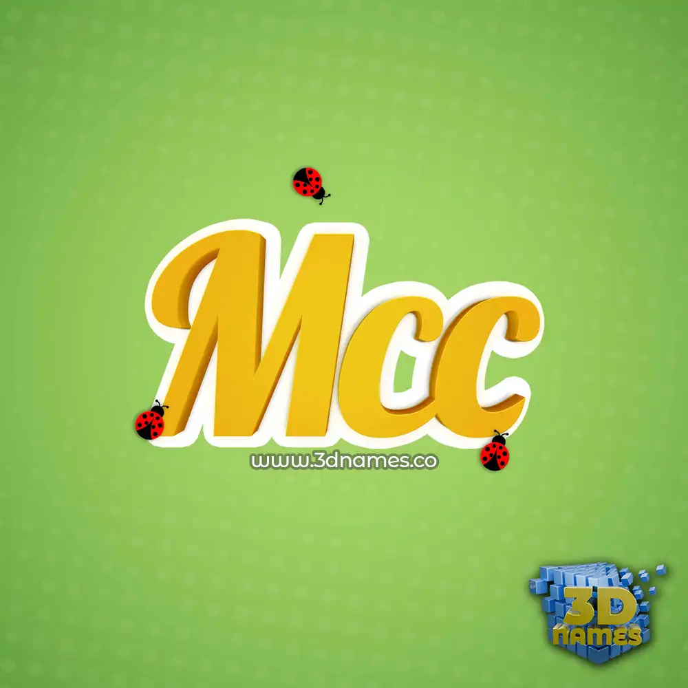 mcc in Ladybugs style - 3D name wallpaper